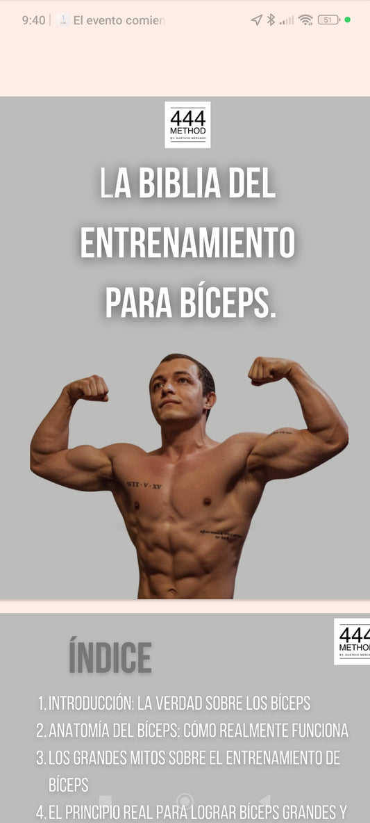 Biblia entrenamiento para biceps